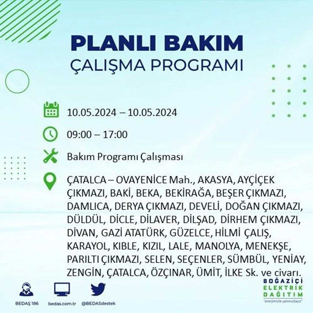 İstanbul'un 17 ilçesinde elektrik kesintisi