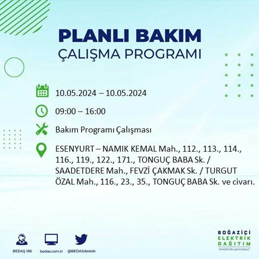 İstanbul'un 17 ilçesinde elektrik kesintisi