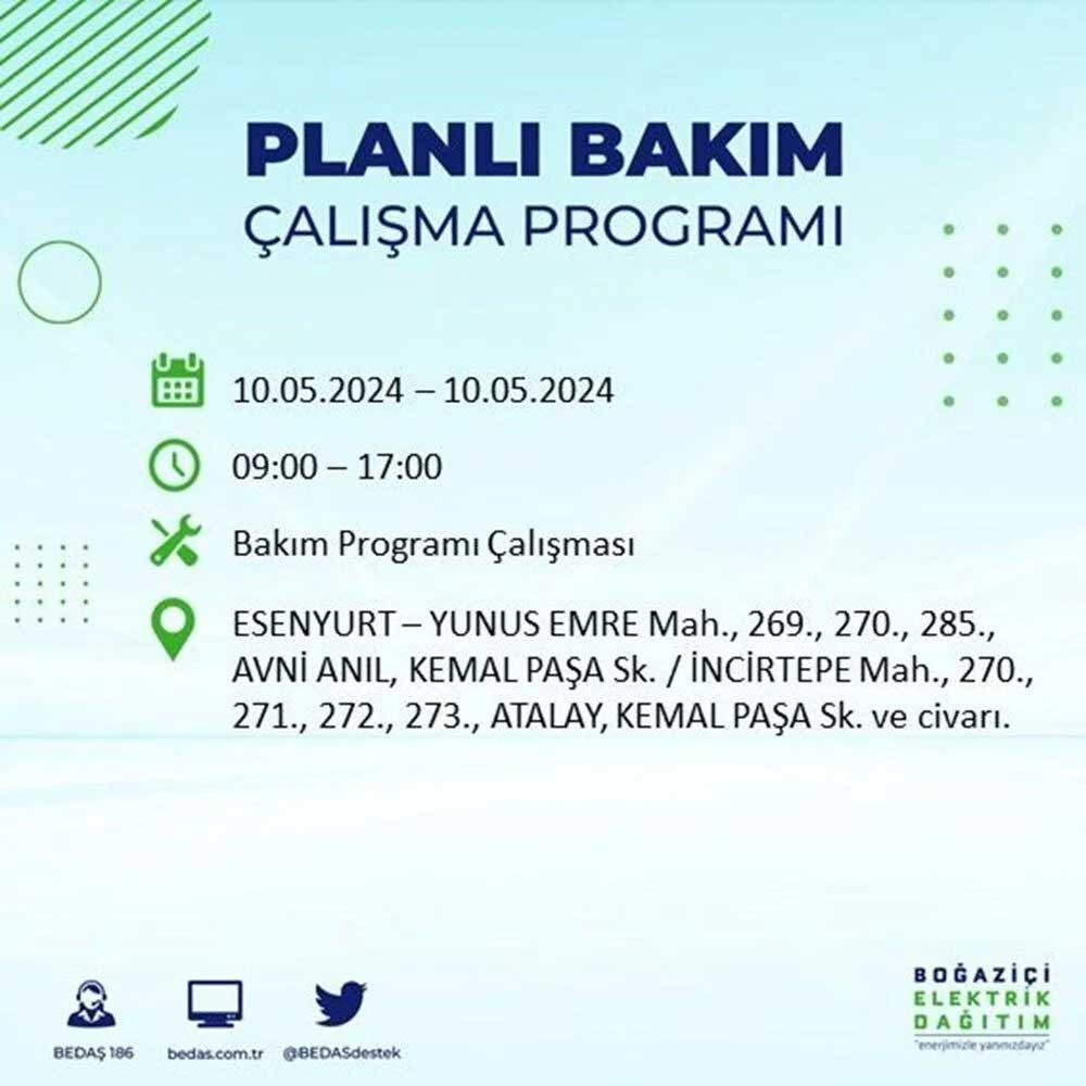 İstanbul'un 17 ilçesinde elektrik kesintisi