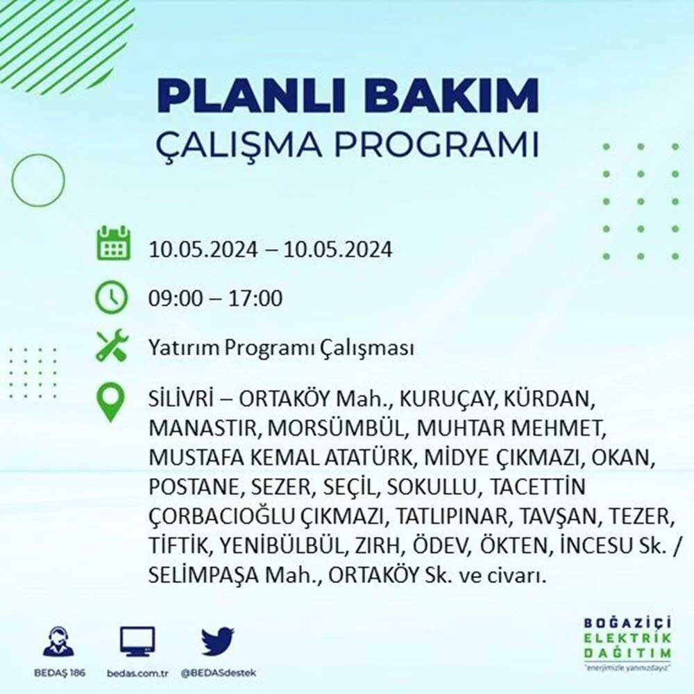 İstanbul'un 17 ilçesinde elektrik kesintisi