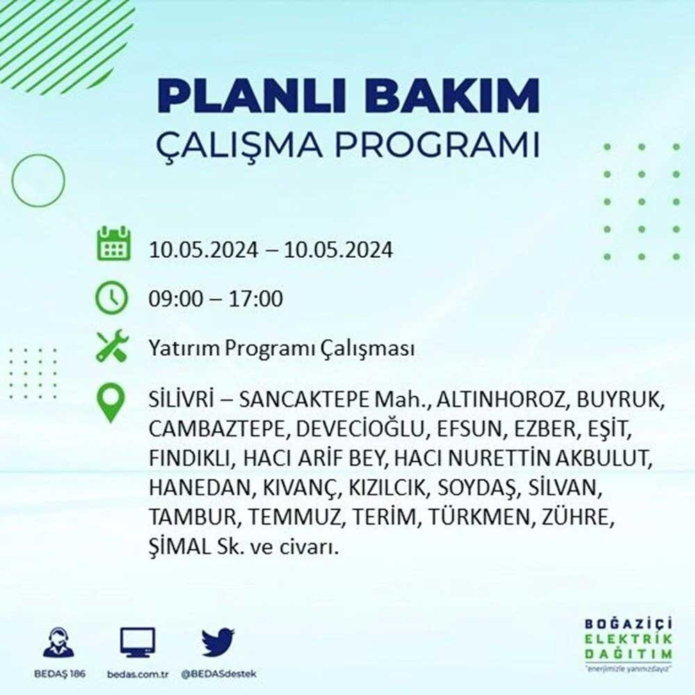 İstanbul'un 17 ilçesinde elektrik kesintisi