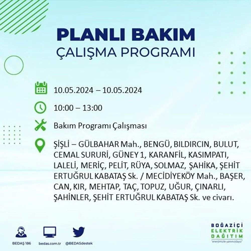 İstanbul'un 17 ilçesinde elektrik kesintisi