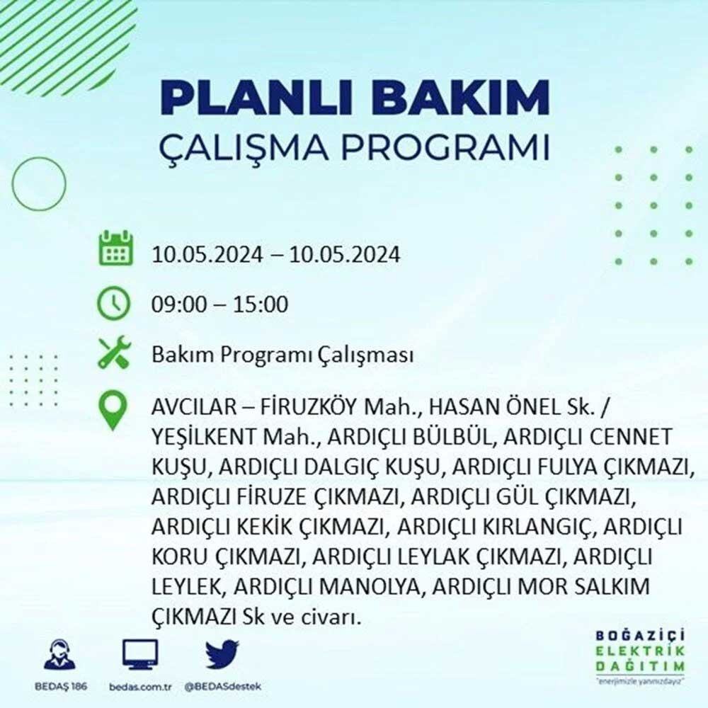 İstanbul'un 17 ilçesinde elektrik kesintisi