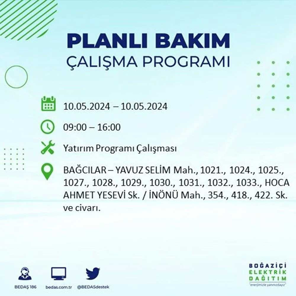 İstanbul'un 17 ilçesinde elektrik kesintisi