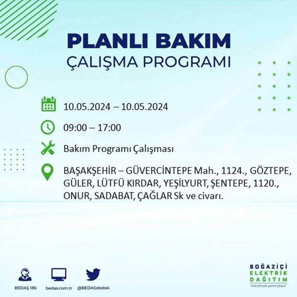 İstanbul'un 17 ilçesinde elektrik kesintisi