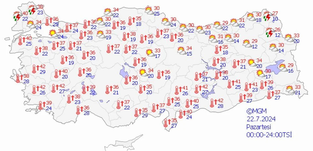 Meteoroloji uyardı: Sıcaklıklar 40 dereceyi geçecek!