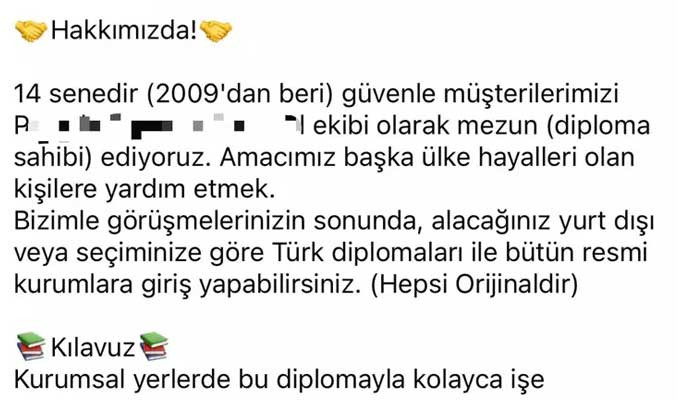 Sosyal medyada sahte lisans diploması 25 bin TL