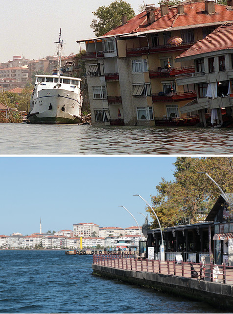 Marmara Depremi'nin 25.yılında yıkımın yaşandığı alanlar yeniden görüntülendi