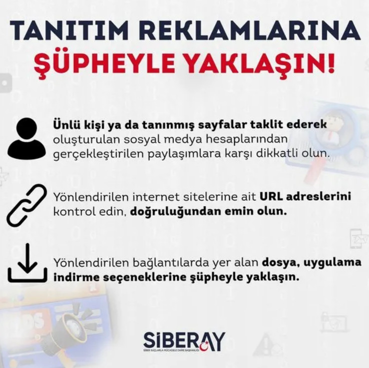 Siberay'dan uyarı geldi: Sahte web sitelerine dikkat!