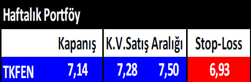 15 hisselik haftalık portföy