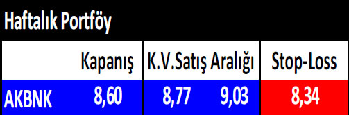 15 hisselik haftalık portföy