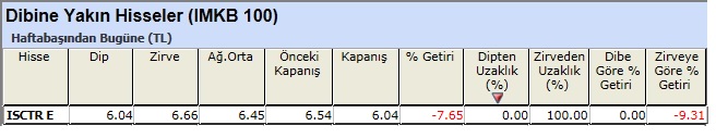 Dibine yakın hisseler 22-02-2013