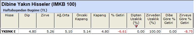 Dibine yakın hisseler 22-02-2013