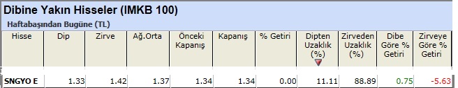 Dibine yakın hisseler 22-02-2013