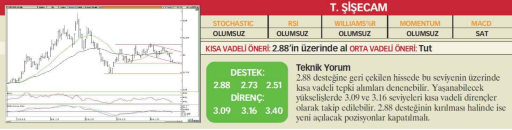 22 hisselik teknik analiz