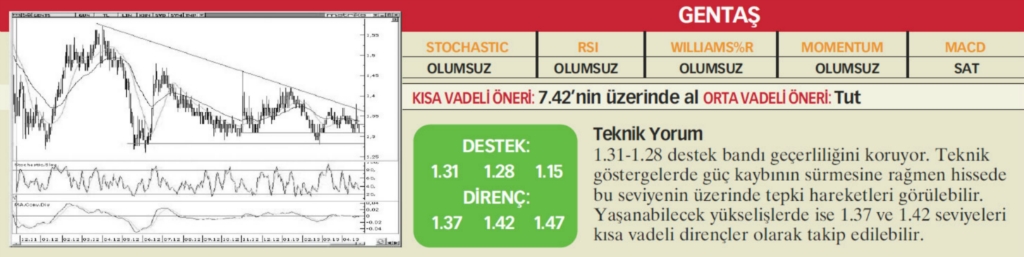 22 hisselik teknik analiz