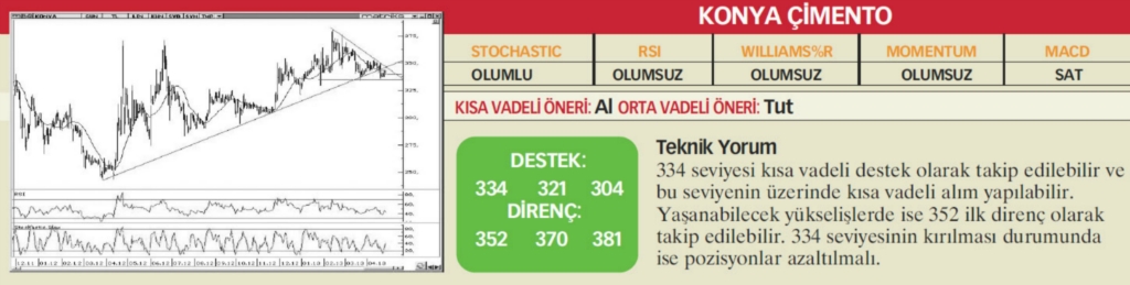 22 hisselik teknik analiz