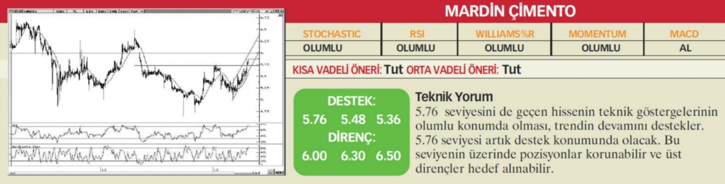 22 hisselik teknik analiz