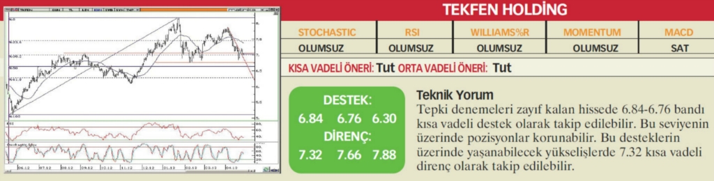 22 hisselik teknik analiz