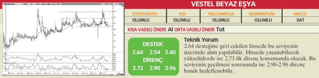 22 hisselik teknik analiz