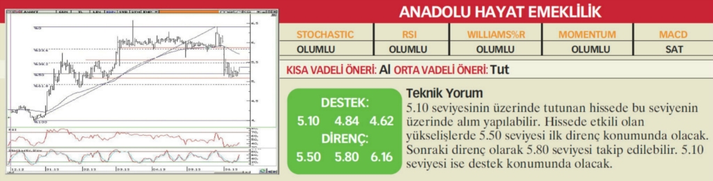 22 hisselik teknik analiz