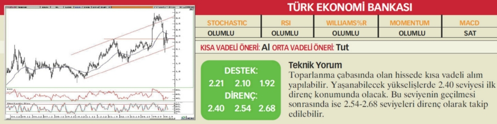 22 hisselik teknik analiz