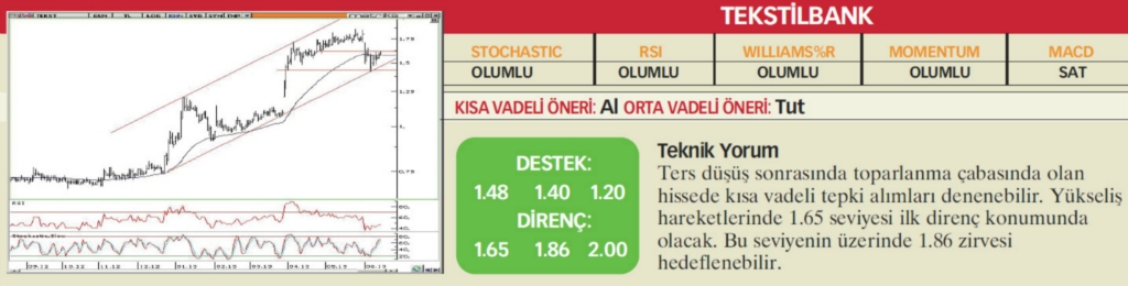 22 hisselik teknik analiz