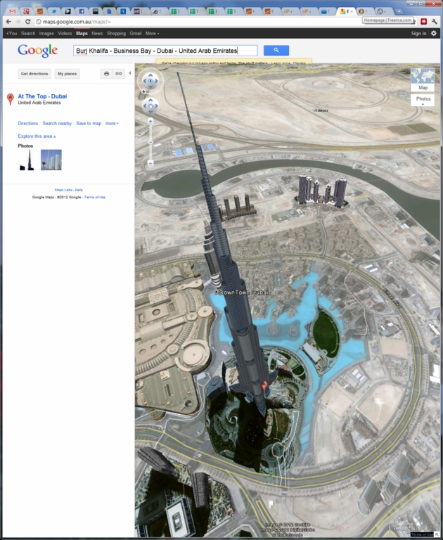 Google ile Burj Khalifa ekranlarınızda