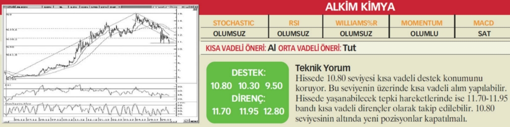 22 hisselik teknik analiz