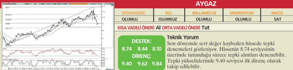 22 hisselik teknik analiz