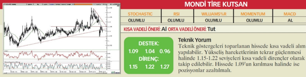 22 hisselik teknik analiz