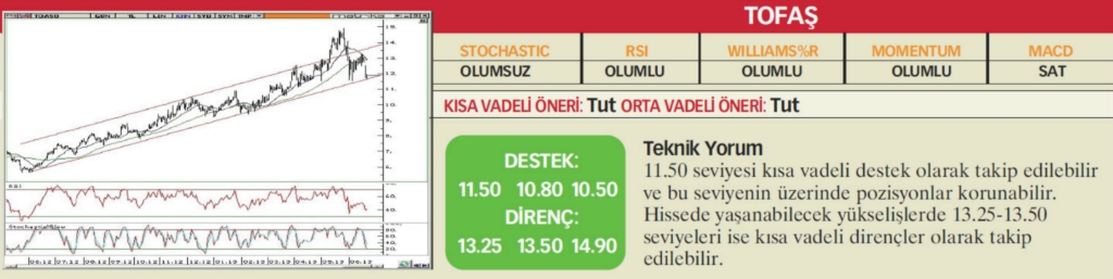 22 hisselik teknik analiz