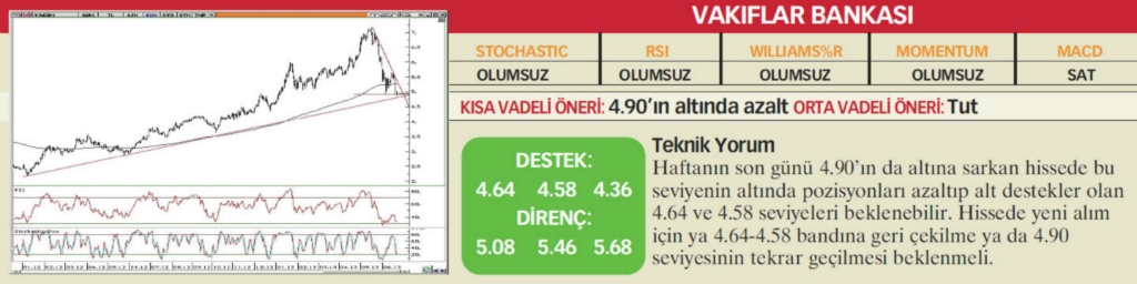 22 hisselik teknik analiz