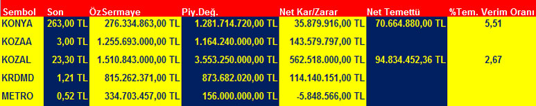 BİST 100'ün temettü verimlilik oranı