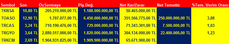 BİST 100'ün temettü verimlilik oranı