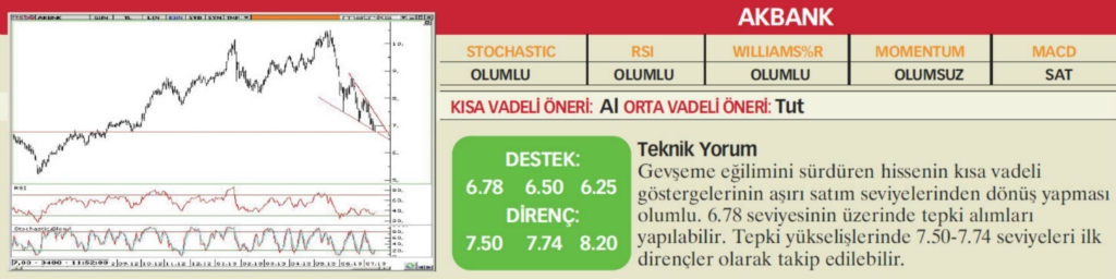 22 hisselik teknik analiz