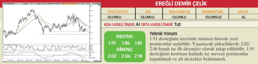 22 hisselik teknik analiz