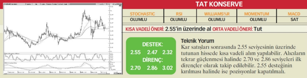 22 hisselik teknik analiz