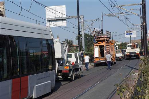 
İstanbul'da tramvay durdu