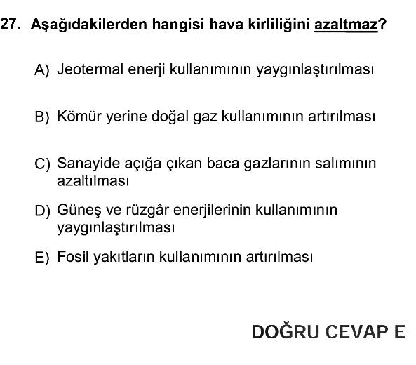 2014 YGS soru ve cevapları