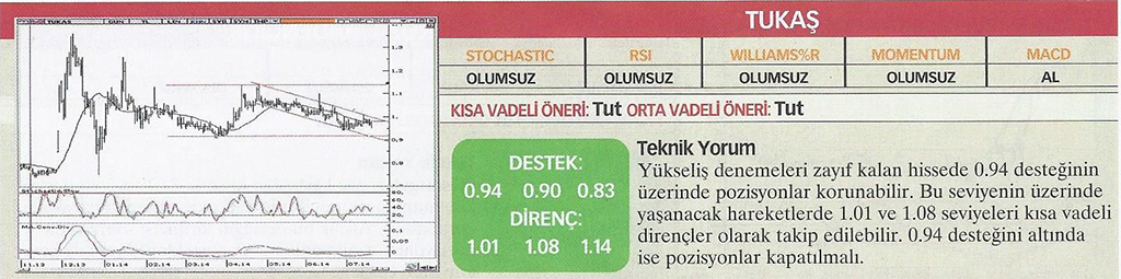 22 hisse için teknik analiz