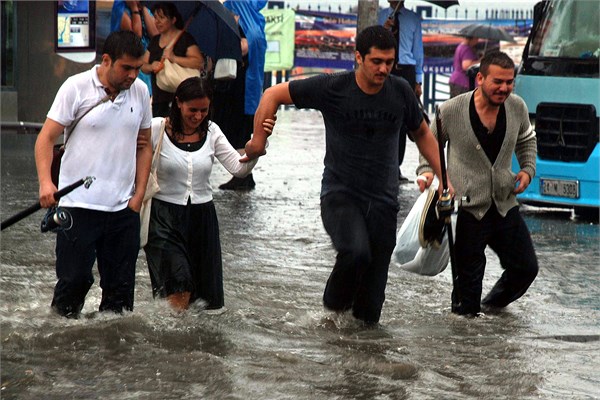 İstanbul'dan sağanak manzaraları
