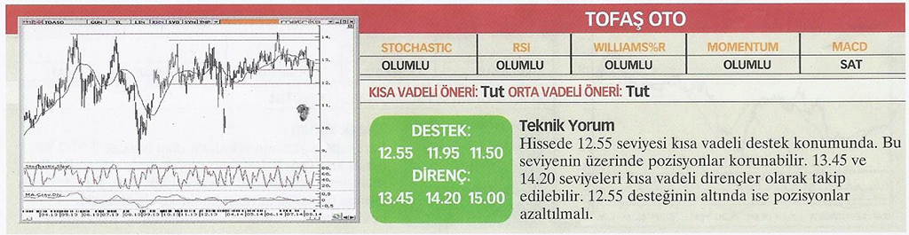 17 hisse için teknik analiz