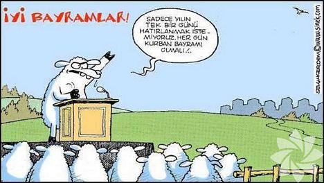 Kurban bayramı karikatürleri...
