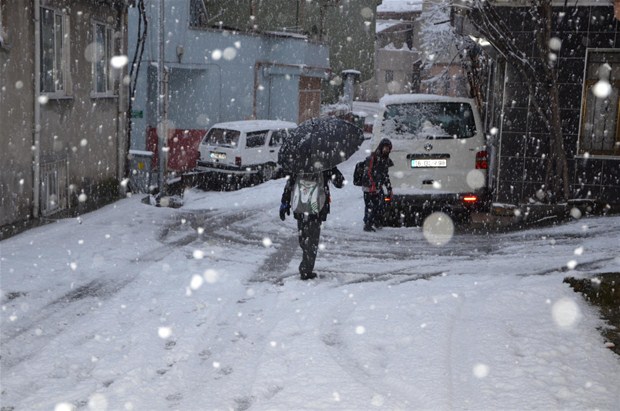 İstanbul'dan kar manzaraları