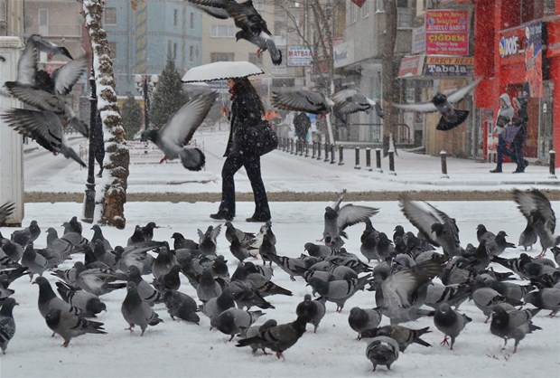 İstanbul'dan kar manzaraları