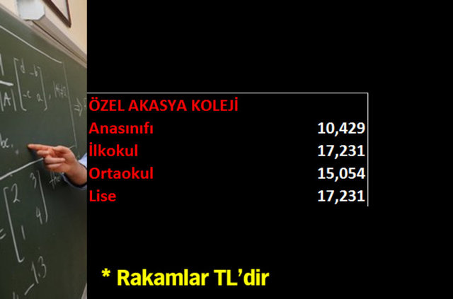 Özel okulların 2015-2016 tavan fiyatları