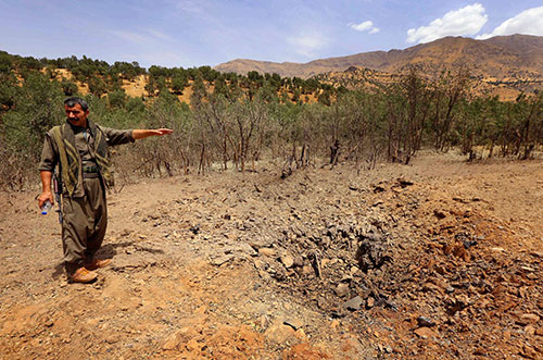 Bombardıman sonrası Kandil