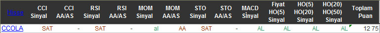 AL sinyali veren hisseler 13-11-2015