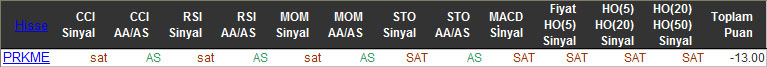 SAT sinyali veren hisseler 12-01-2016